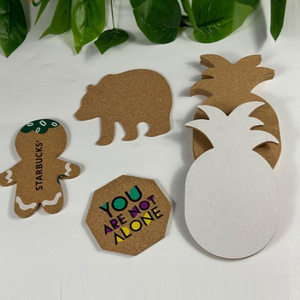 Custom Logo <b>Cork</b> <b>Coasters</b> - Round & Square Heat-Resistant Drink Pads for Ceramics, Minimalist Tableware - Product Image 4