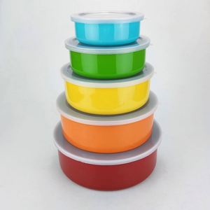 Lot de 5 casseroles modernes en acier inoxydable avec couvercle intérieur, chauffables, pour la cuisine et le stockage alimentaire - Product Image 4