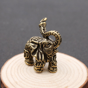 Breloque Éléphant Créative en Laiton, Pendentif Animal, Cadeau Unisexe, Porte-clés Vintage, Décoration Porte-bonheur - Product Image 4