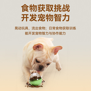Pet Interactive Leaky <b>Ball</b> Toy For <b>Dogs</b> With Food Dispenser Green Color Cartoon Style - Product Image 5