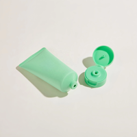 Tubo Cosmetico in Plastica PE Verde Opaco 50ml 100ml con Logo Personalizzato e Tappo Flip per Articoli da Toeletta per Hotel, Shampoo, Gel Doccia, Prodotti per Capelli