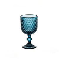 Verres à boire vintage colorés de 12 oz, vente en gros, gobelets à motif diamant, verre à vin de 350 ml pour fête, mariage