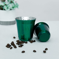 Tasses à espresso empilables en acier inoxydable 80ML 160ML tasses isolées en métal de camping tasse à café sous vide