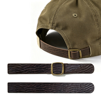 Sangle arrière personnalisée pour casquette en cuir véritable avec boucle ardillon métallique, finition peinte, réglable pour casquettes Snapback, vente en gros, OEM, faible MOQ