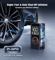 Compresseur d'air numérique portable 150 psi pour voiture avec manomètre ABS et gonfleur de pneus
