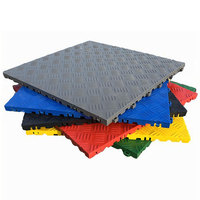 Suelo de vinilo de PVC entrelazado para garaje de taller-Antideslizante, antiarañazos, fácil instalación con clic, opciones texturizadas/lisas
