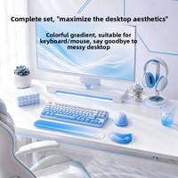 Repose-poignets pour clavier en silicone transparent, tapis de souris gradué, support de poignet pour souris de bureau, forme goutte d'eau pour nail art