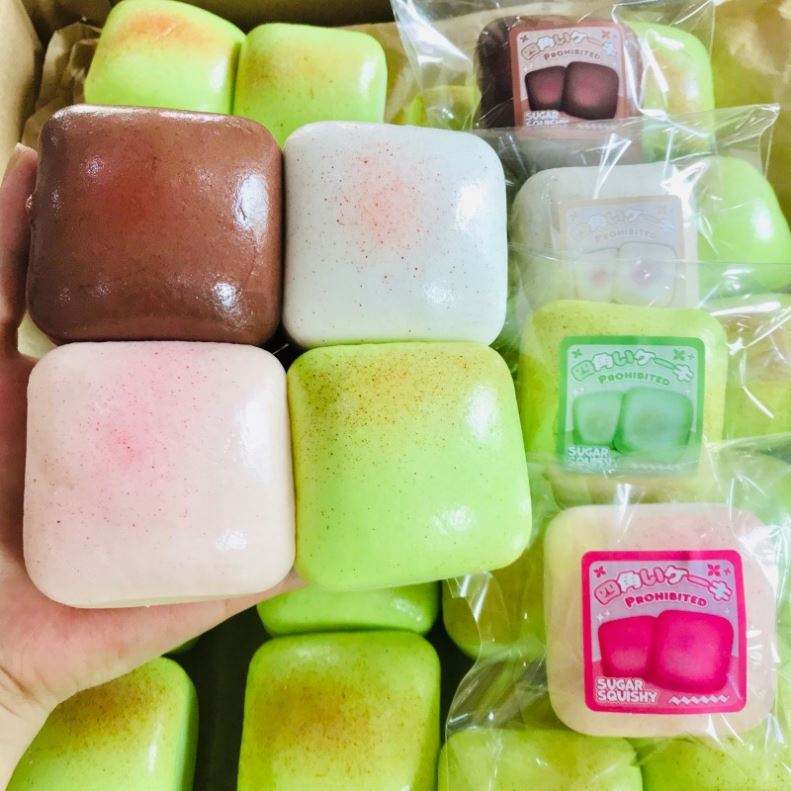 Kawaii Japan-Style Multi-Style Cute Mochi Squishy PU Adult Unisex 14+ Food Bread Stress Relief Squeeze Toy