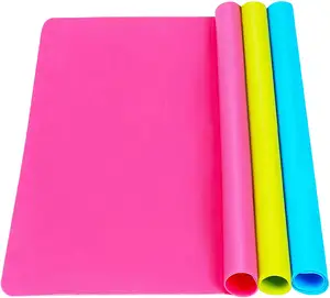 15.7" x 11.7" Large Silicone Sheet Nonstick Silicone Craft Mat, Placemat Silicone Mats for Crafts Jewelry Casting Mould Mat
