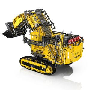 Modèle de blocs de construction éducatifs Yuxing Heavy-Duty Excavator 17070-71 en plastique à l'échelle 1:32, camions jouets pour garçons, cadeau d'anniversaire - Product Image 6