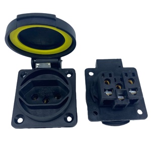 Yuadon เต้าเสียบกันน้ำสำหรับใช้ใน IP54อุปกรณ์ไฟฟ้าของ YD-023S มีฝาปิดปลั๊กเสียบก้น10A 250V - Product Image 4