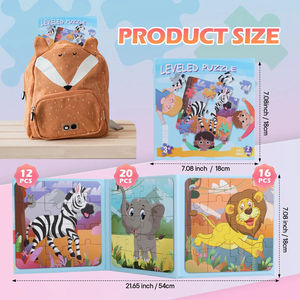 <span class=keywords><strong>Puzzle</strong></span> magnétique 3-en-1 style livre, jouet éducatif précoce pour enfants, thème animaux, compact et idéal pour les voyages - Product Image 2