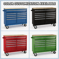 Armoire à outils en acier robuste à 9 tiroirs, avec serrure à clé, roues pivotantes, capacité de charge de 500 kg, design moderne, OEM, rangement pour garage et atelier