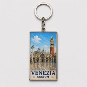 Porte-clés personnalisés en gros de haute qualité, design ville italienne, souvenirs touristiques, avec emblèmes de Venise - Product Image 3