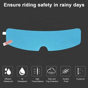 Pellicola antiappannamento per casco pellicola antipioggia per casco moto con rivestimento Nano trasparente HD adesivo per lenti antipioggia per la sicurezza in bicicletta - Product Image 3