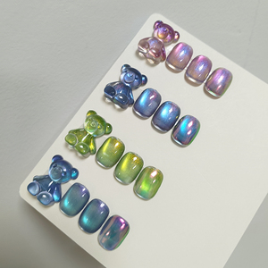 AILANUO เฮมา ฟรี ทีพีโอ ฟรี ชุดเจลทาเล็บลายตาแมว 9 มิติ เจลตาแมวกาแล็กซี่ แม่เหล็กเปลี่ยนสี ชามีเลียน สไตล์สีดำ เจลทาเล็บ - Product Image 1