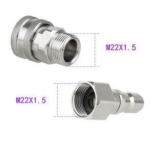 Hang Stainless Steel <b>Quick</b> <b>Connector</b> M22 14 For High Pressure Cleaner Car Wash Garden Use - Product Image 2