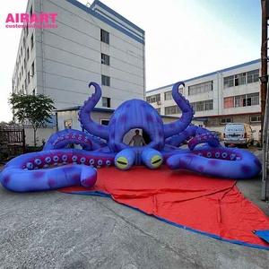 Tùy Chỉnh Âm Nhạc Đạo Cụ Biển Động Vật Màu Xanh Inflatable Lớn Bạch Tuộc - Product Image 3