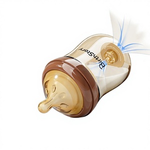 <span class=keywords><strong>Biberon</strong></span> anti-colique George Bear en forme de calebasse avec poignée pour nouveau-nés de 6 mois, tasse à boire anti-étouffement à large ouverture - Product Image 1