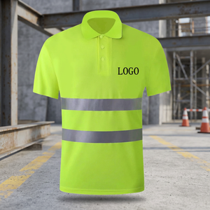 Camiseta Polo de Seguridad con Logotipo Personalizado para Hombre, Transpirable, de Secado Rápido, Alta Visibilidad, Reflectante, para Trabajo, Construcción, de Poliéster - Product Image 1