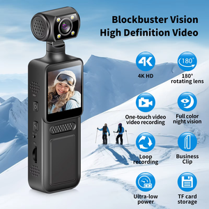 2025 mặt hàng mới 180 độ xoay ống kính mini bỏ túi chống rung 4G vlog máy ảnh 4K máy ảnh thể thao để chụp ảnh - Product Image 3