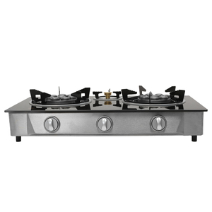 Réchaud à gaz portable 3 brûleurs avec plateau en verre trempé et corps en fonte <span class=keywords><strong>pour</strong></span> camping-car, idéal <span class=keywords><strong>pour</strong></span> faire mijoter des soupes, faire sauter des plats et préparer du café arabe - Product Image 3