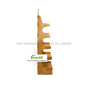 Expositor de suelo de madera - Estantería plegable ligera con 5 estantes y estanterías sólidas - Product Image 4
