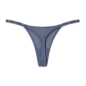 <span class=keywords><strong>Perizoma</strong></span> sexy a vita bassa in seta ghiaccio per donna, slip bikini a T con fibbia a V in metallo, lingerie sportiva traspirante - Product Image 1