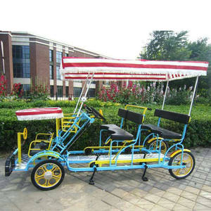 Vélo Quad Surrey à 4 roues pour 1 ou 2 personnes, selle en cuir souple, compatible avec le cyclisme - Product Image 5