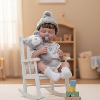 Yeezwood Schlafpuppen 50cm Reborn Babypuppe Vollsilikon-Spielzeug Realistische Neugeborene Weiche Silikon-Reborn-Babypuppe für Mädchen