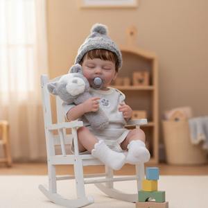 Poupées de sommeil Yeezwood 50 cm Poupée bébé reborn en silicone pleine longueur Jouet réaliste Bébé nouveau-né en silicone souple Poupée reborn en silicone pour fille - Product Image 2