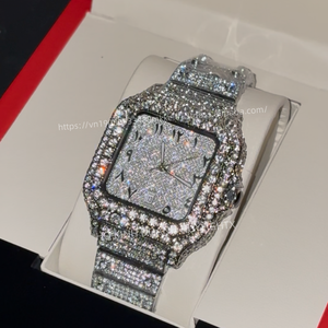 Reloj VVS Sapphire Hip Hop de lujo, automático, con moissanita plateada, modelo de lujo para hombre, adecuado para ocasiones de negocios. - Product Image 2