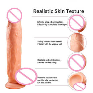 12.6 pouces Très grand et les godes de simulation Pénis de chair flexible réaliste pour <span class=keywords><strong>femme</strong></span> - Product Image 3