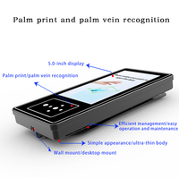 Dispositif de contrôle d'accès Android WiFi 4G Reconnaissance biométrique du visage/des veines de la paume Vision de nuit Réseau Tcp/IP Réinitialisation de la présence des portes