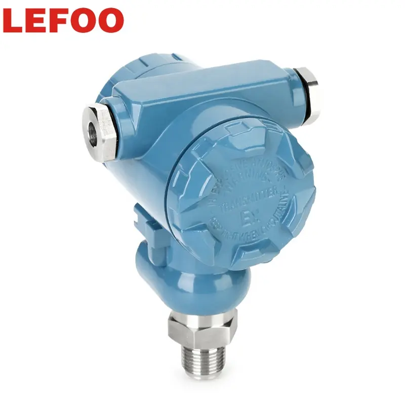 LEFOO 4-20mA Pemancar Tekanan Tahan Ledakan Sensor Transduser Tekanan IP67 dengan Tampilan Digital