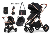 Vente en gros bon marché Poussette pliable pour nouveau-né Chine Poussette pliable portable de luxe 3 en 1 pour bébé Poussette pour bébé