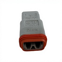 Conector Industrial Automotriz TE DT06-2S Deutsch Serie DT de 2 Pines, Carcasa Macho, IP68 Impermeable, Paso de 5.46mm