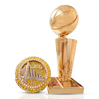 Ensemble de trophées de championnat de basket-ball NBA 2022 Warriors Curry, en alliage de zinc, vente directe d'usine