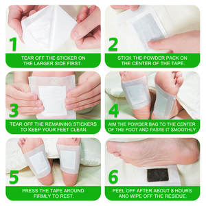 ALIVERホットセール100% オーガニックナチュラルバンブーウッドビネガーデトックスディープクレンジングフットパッチ20個 - Product Image 3