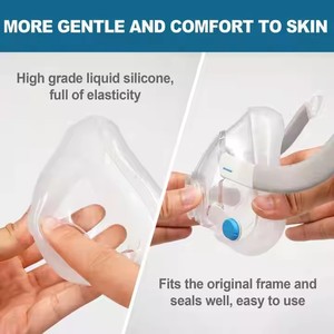 2 Stück Medium Res Med Air Fit F20 Kissen ersatz, Silikon-Vollgesichts-CPAP-Kissen verbessern Ihren Schlaf gut - Product Image 2