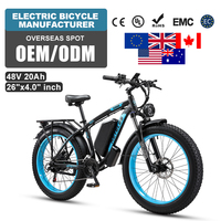 Vélo de montagne électrique K800 personnalisé avec moteur arrière sans balais au lithium, pneus larges 26*4, haute puissance, longue portée, 21 vitesses