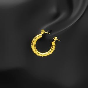 ต่างหูสแตนเลสต่างหูแฟชั่นชุบทองแบบเป็นกลางชุดอัดน้ำมัน - Product Image 4