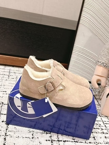 Oem Birkenstocks para zuecos cerrados forrados de lana Zapatillas de Casa de piel de oveja unisex Logotipo personalizado Antideslizante Otoño Directo de fábrica - Product Image 2