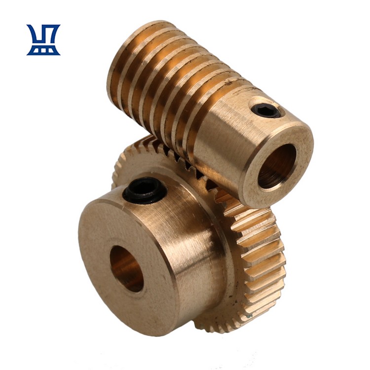 BQLZR China High Precise Small Wire Worm Wheel Pinion Gears Brass Worm Wheel Gear Shaft Kits Reduction Ratio Drive Gear Box