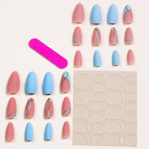 Nouvel arrivage d'<span class=keywords><strong>ongles</strong></span> OEM <span class=keywords><strong>faux</strong></span> <span class=keywords><strong>ongles</strong></span> pression <span class=keywords><strong>fantaisie</strong></span> pointe française amande <span class=keywords><strong>faux</strong></span> <span class=keywords><strong>ongles</strong></span> artificiels art pour femmes - Product Image 4