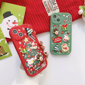 Nueva funda de teléfono 3D Cute Kawaii Mirror Christmas para <span class=keywords><strong>iPhone</strong></span> <span class=keywords><strong>XR</strong></span> 11 12 13 14 15 Pro Max - Product Image 5