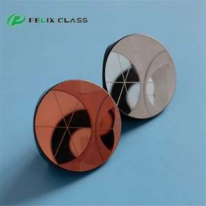 Prisme d'angle FELIX en verre BK7, diamètre 25,4 mm, hauteur 19 mm, revêtement cuivre + peinture noire, précision 5/8 po, pour levés topographiques - Product Image 4