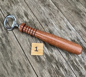 Ensemble tire-bouchon à vin personnalisé, ouvre-bouteille en cuir, ouvre-bouteille en bois massif tourné à la <span class=keywords><strong>main</strong></span>, ouvre-bouteille en forme de batte de baseball, gravure gratuite offerte - Product Image 4