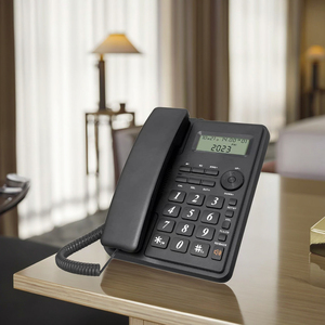 Khách sạn phòng khách phòng tắm văn phòng điện tiết kiệm DTMF/FSK người gọi ID tương thích 16 chữ số LCD hiển thị Analog điện thoại - Product Image 4