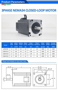 Kit de Motor y Controlador de Paso a Paso de Bucle Cerrado 3PH Nema34 6/6.8/10/12Nm 6A 150V-250V para Máquinas CNC de Madera, Pulso+Dirección 1000PPR - Product Image 3
